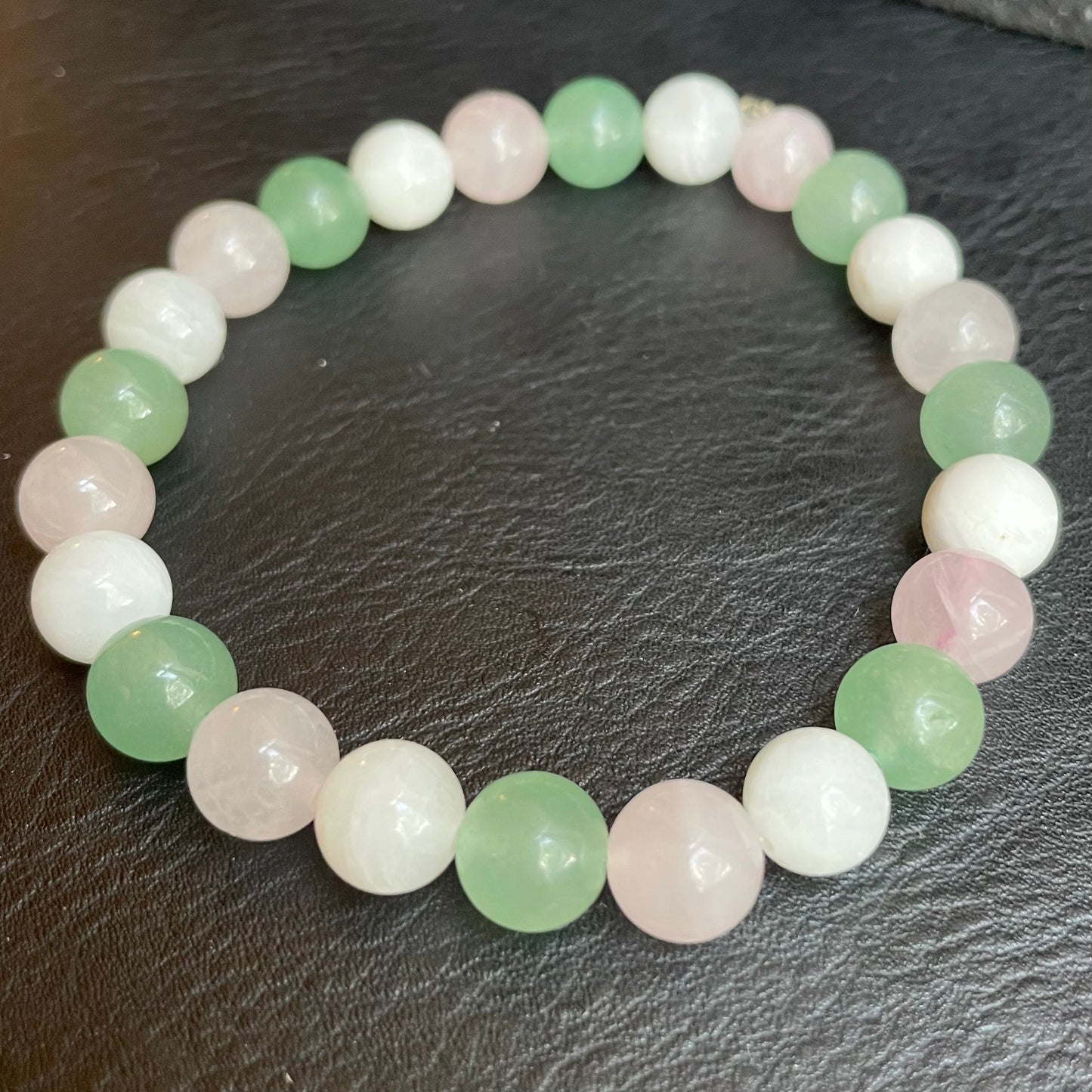 Rose Quartz, Moonstone, Aventurine 8mm