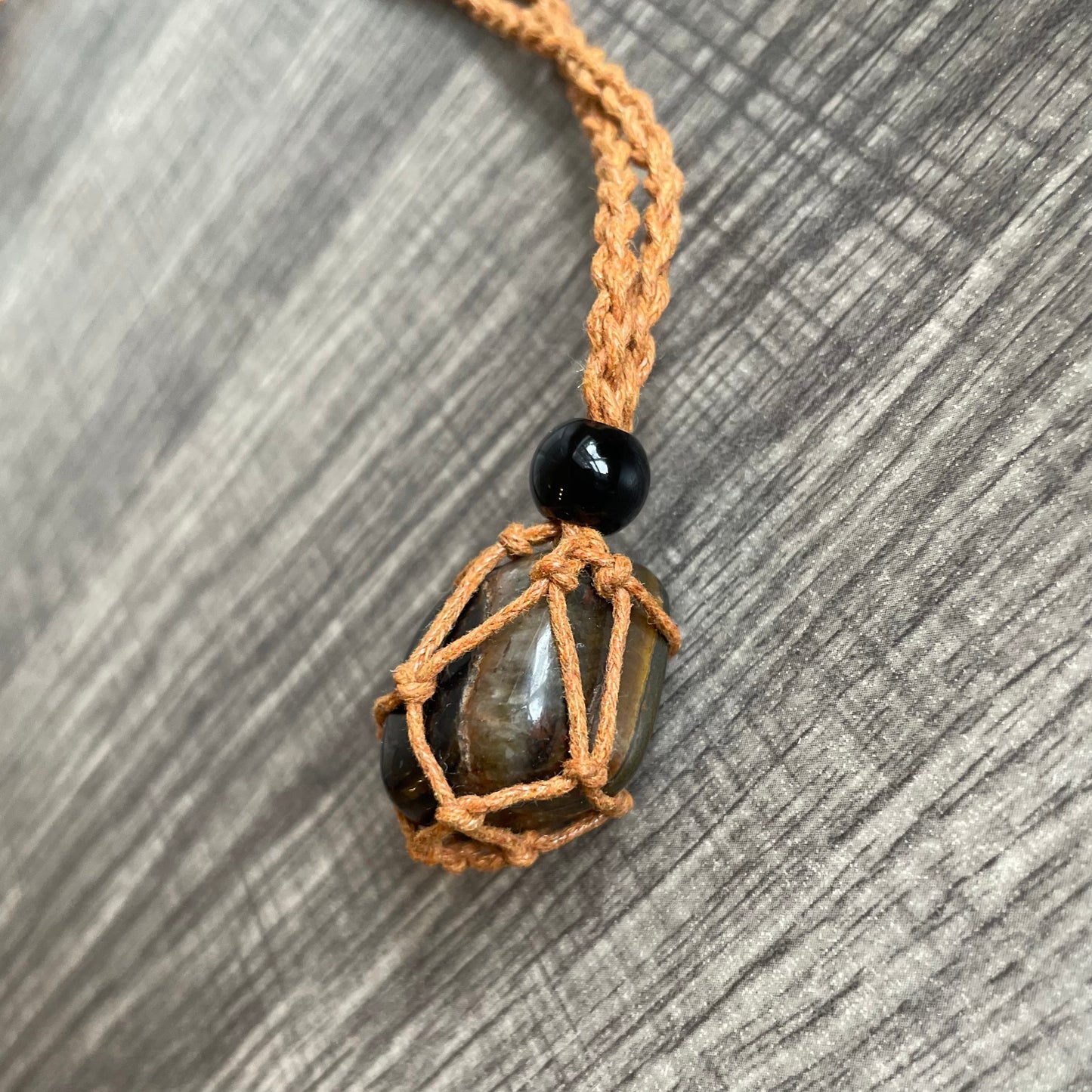 Tigers Eye (darker) Rope necklace