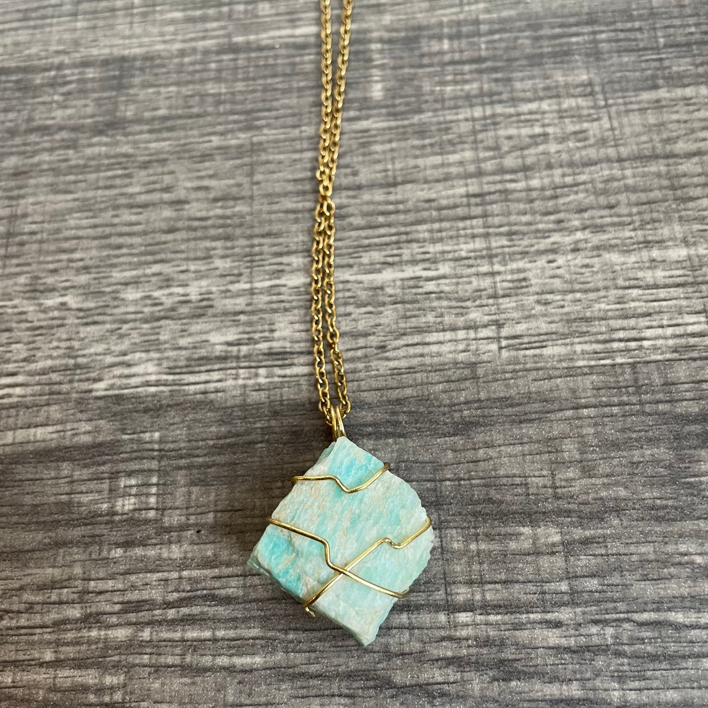 Amazonite wire wrap