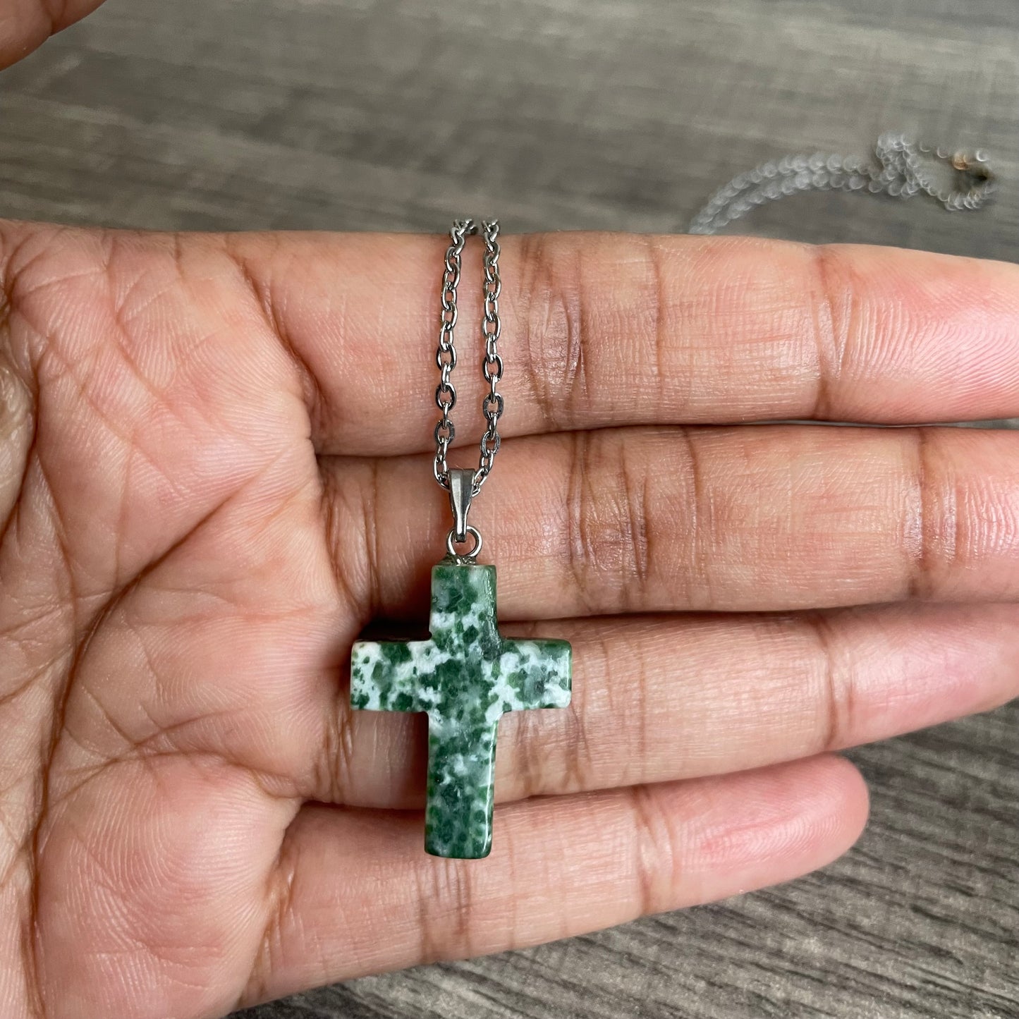 Green Jasper cross