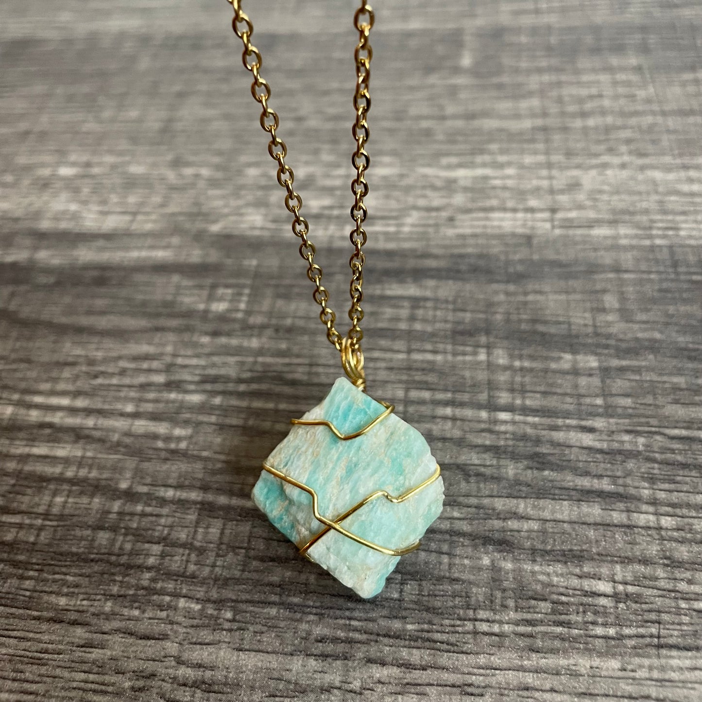 Amazonite wire wrap