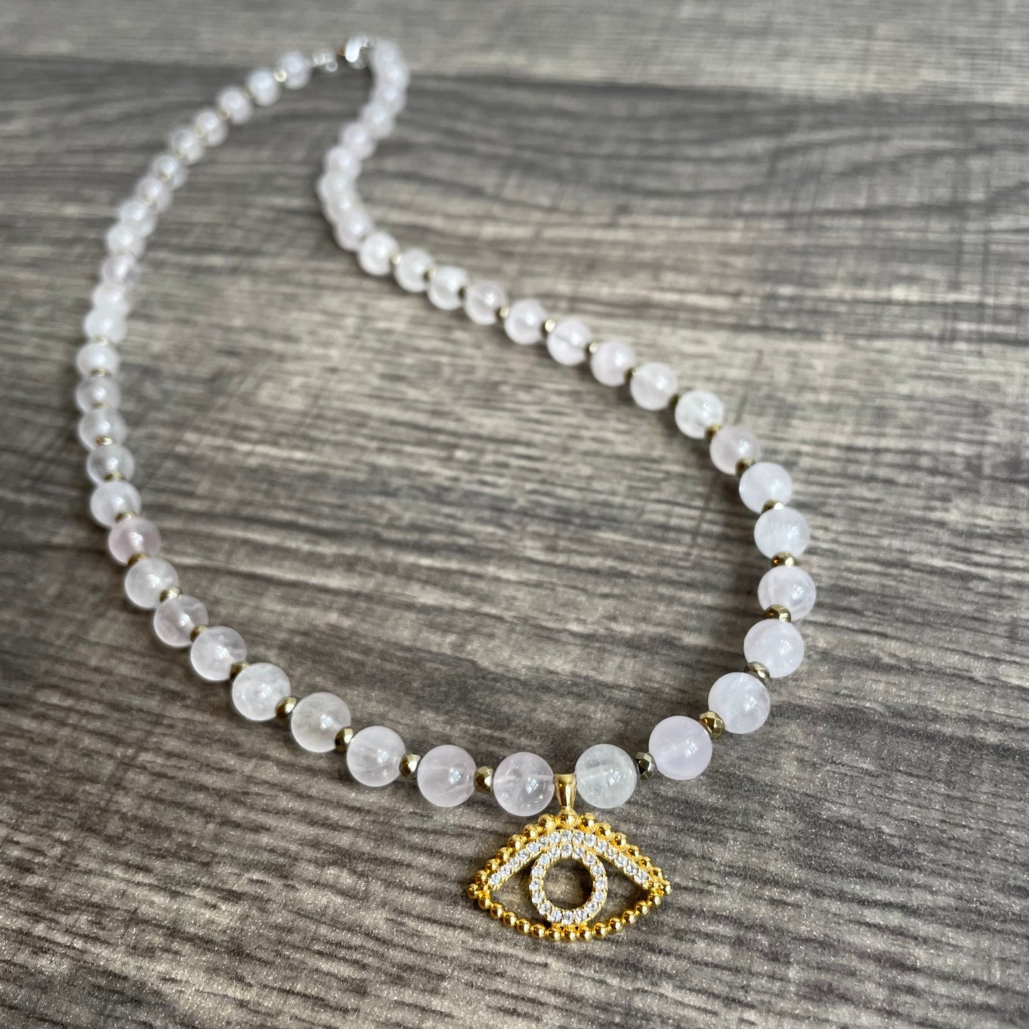 Rose Quartz Evil Eye