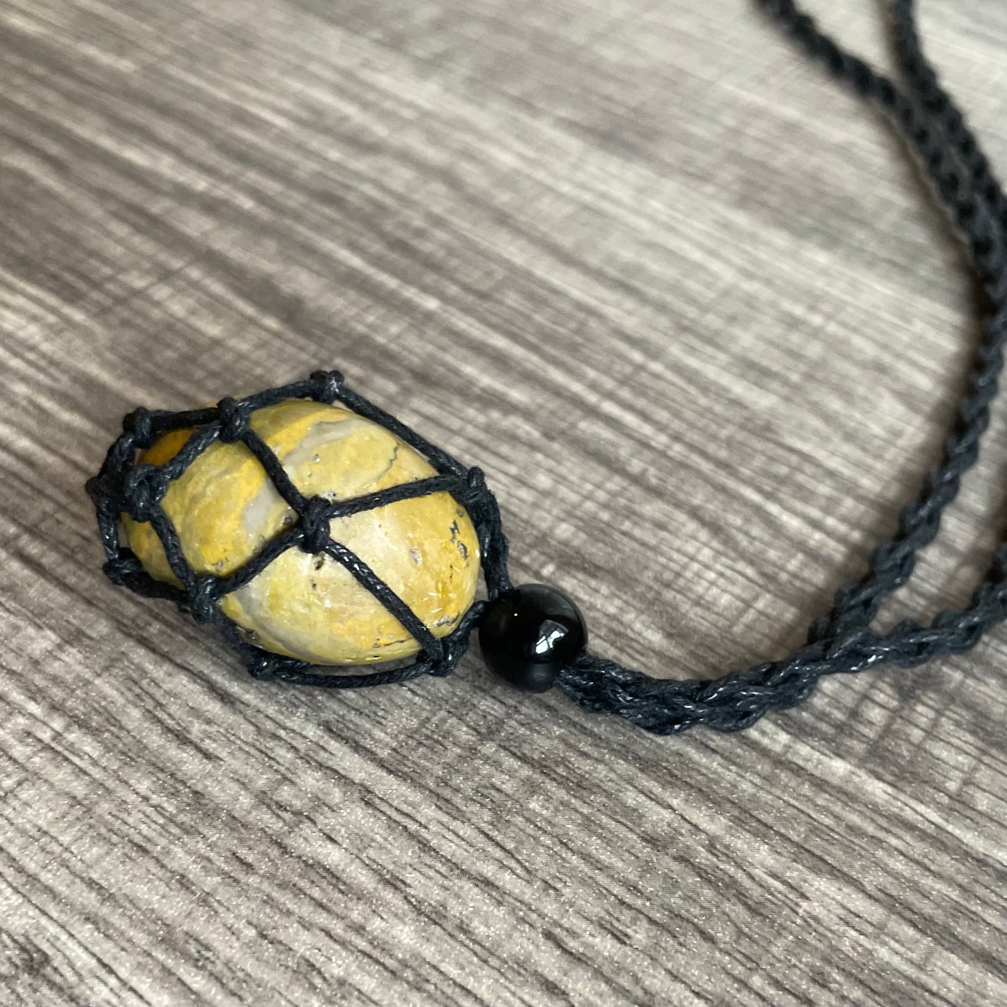 Bumblebee Jasper Rope necklace