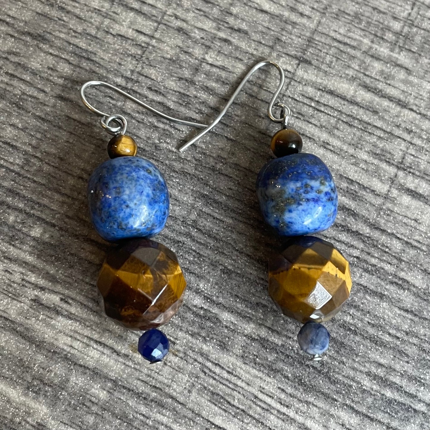 Lapis Lazuli and Tigers eye drops