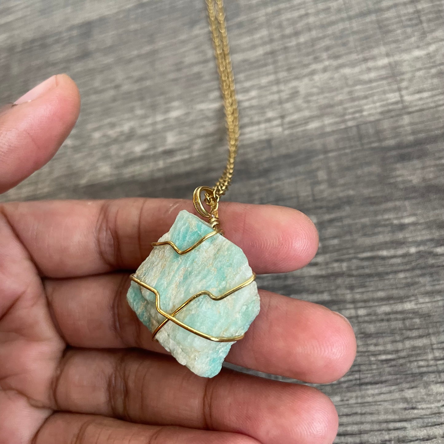 Amazonite wire wrap