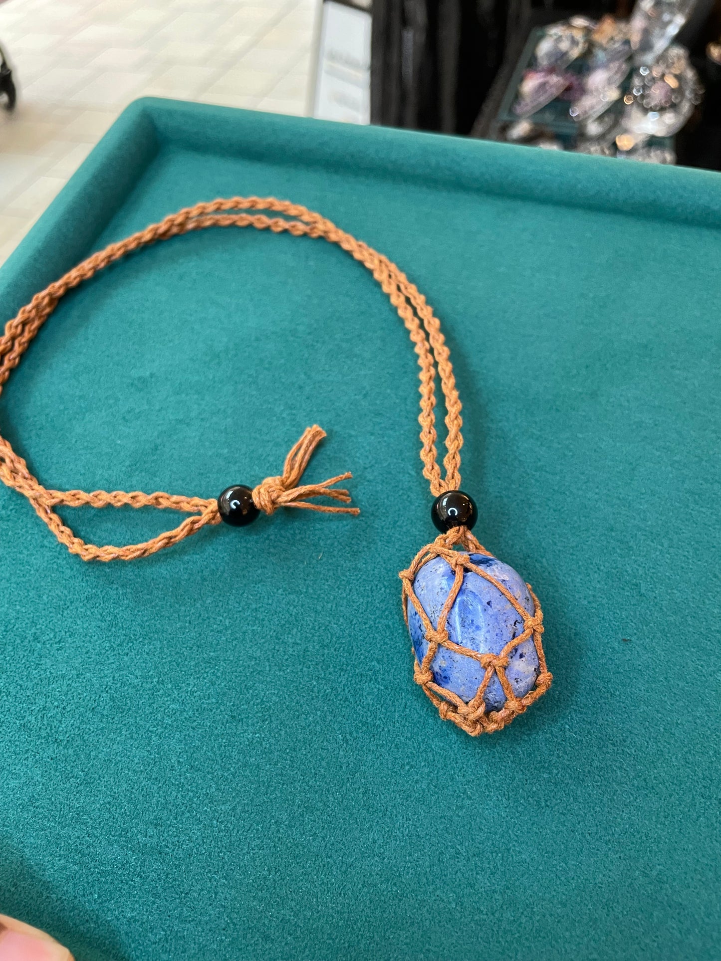 Dumortierite tan rope