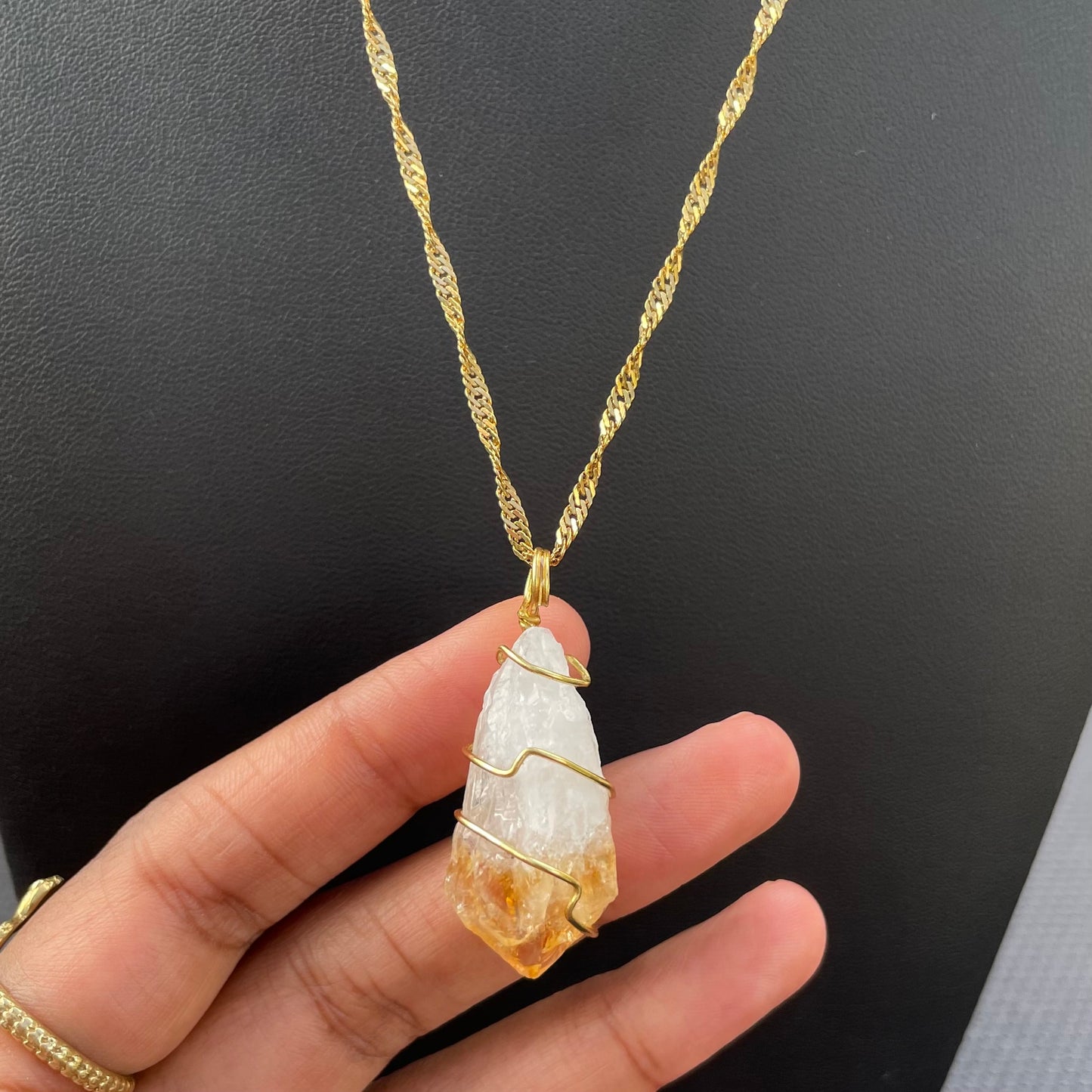 Citrine Wire Wrap