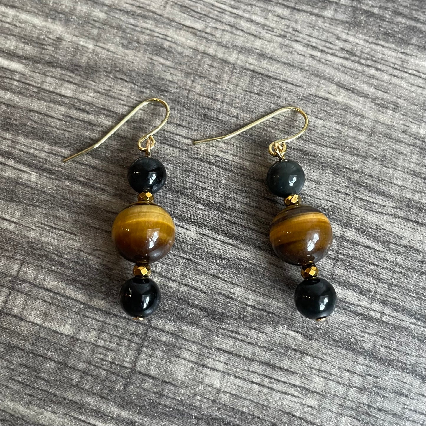 Tigers Eye and Obsidian drops