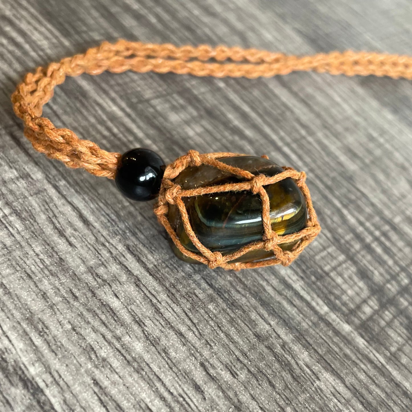 Tigers Eye (darker) Rope necklace