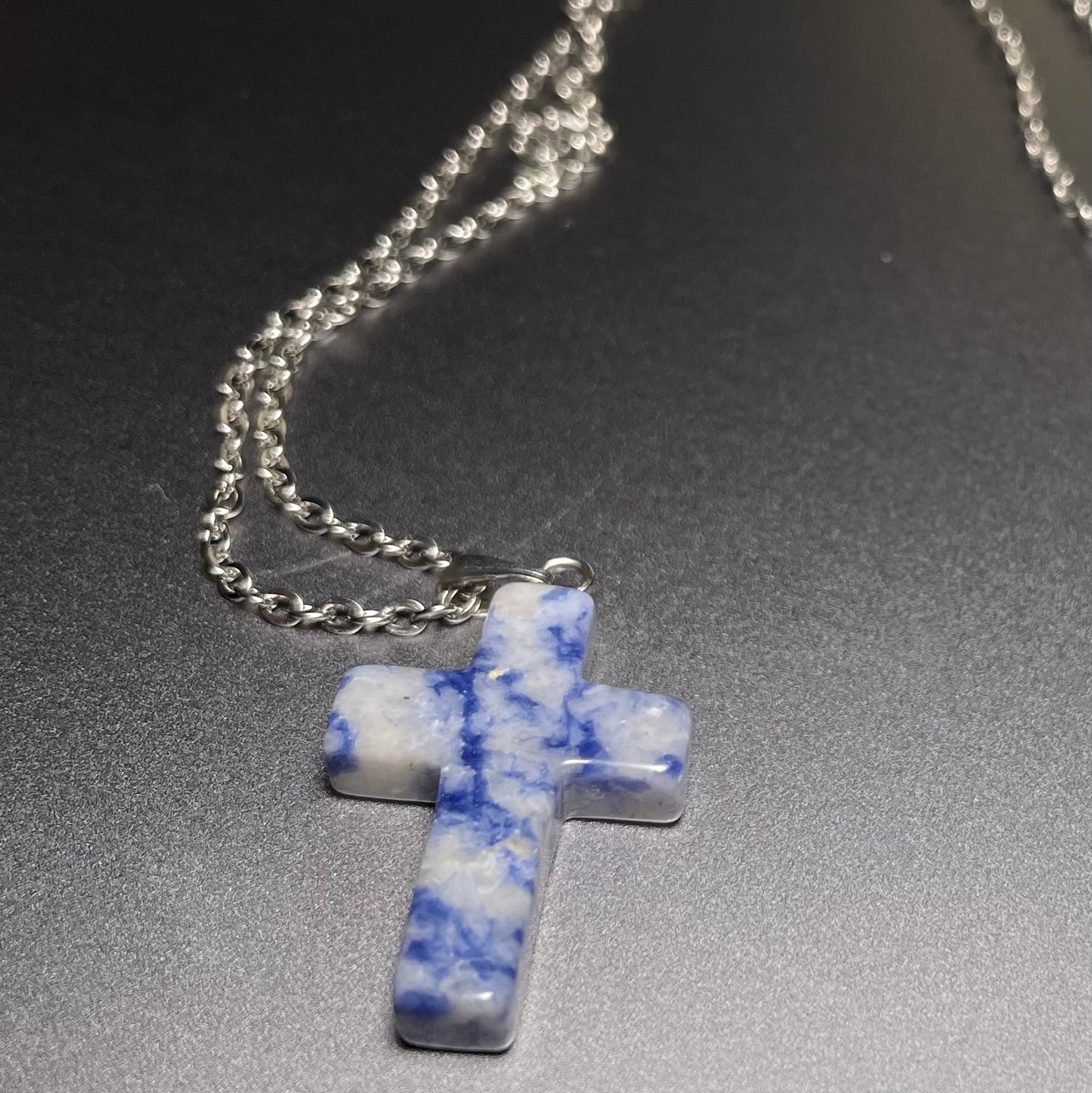 Blue Spotted Jasper Cross