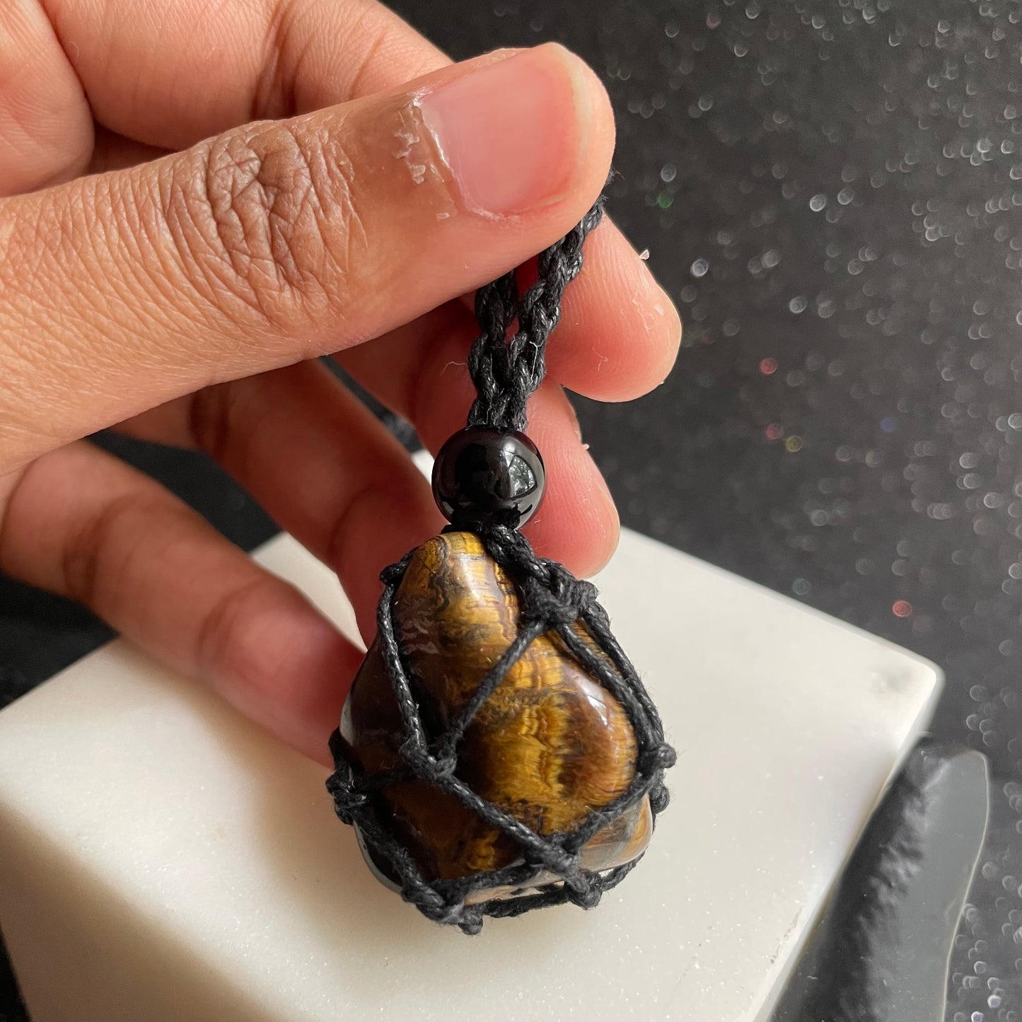 Tigers Eye Rope Necklace