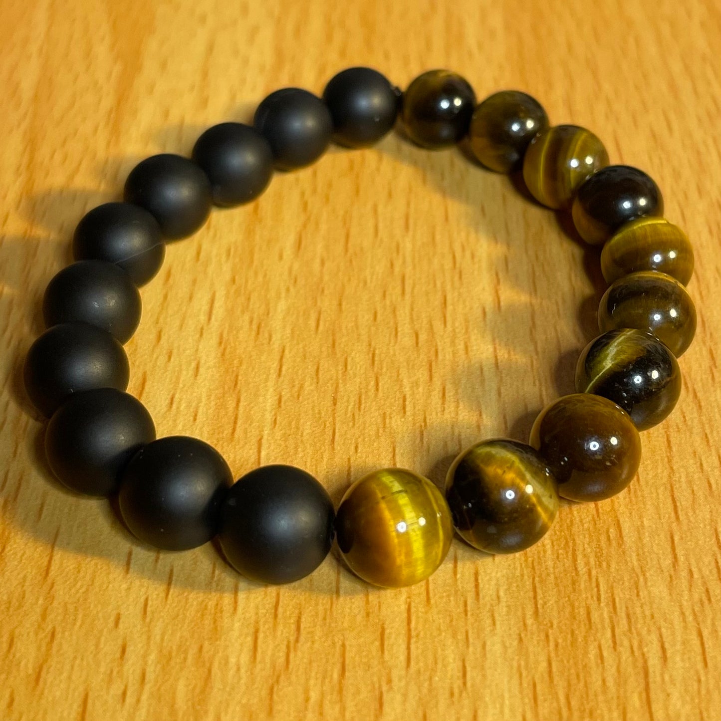 Yin Yang Tiger’s Eye and Black Onyx 10mm