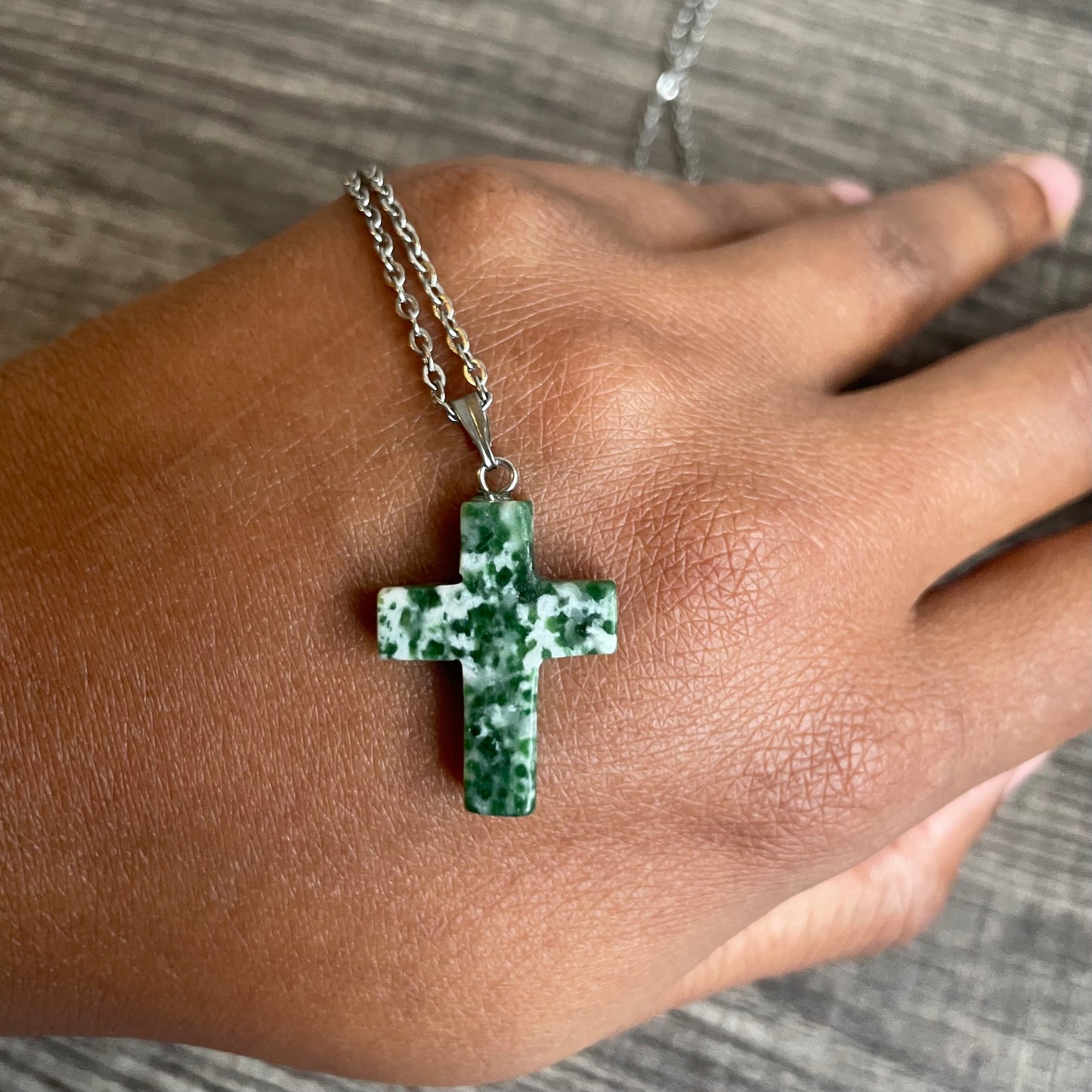 Green Jasper cross