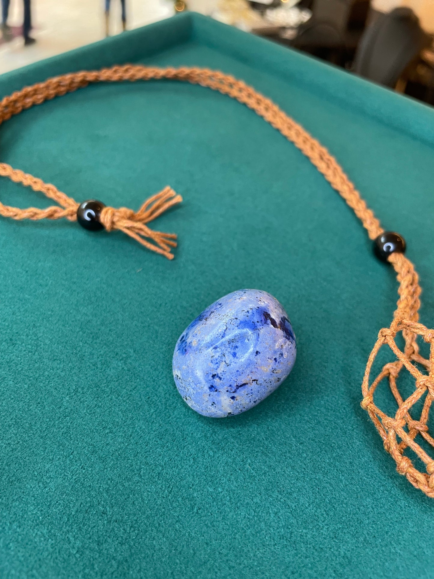 Dumortierite tan rope
