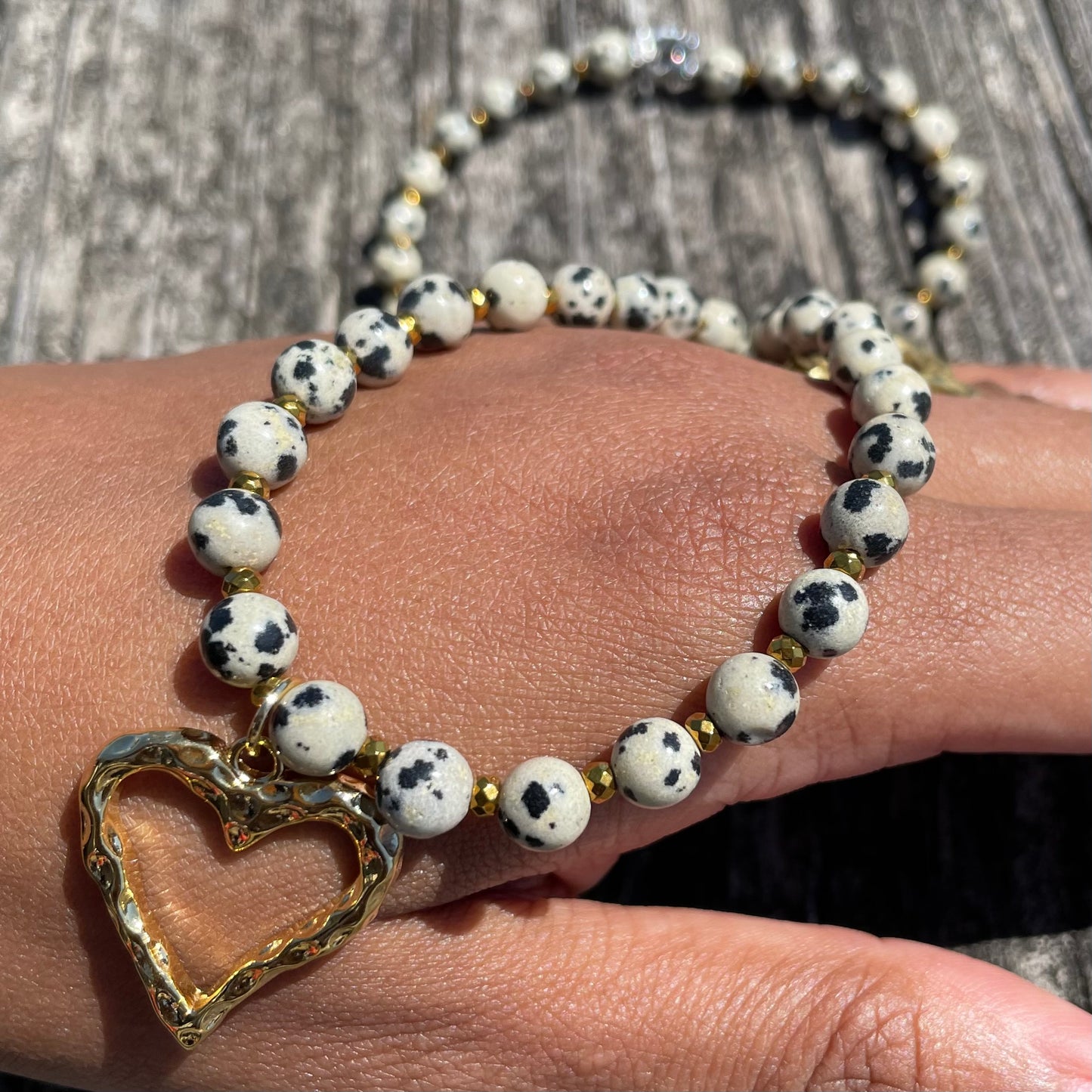 Dalmatian Jasper heart