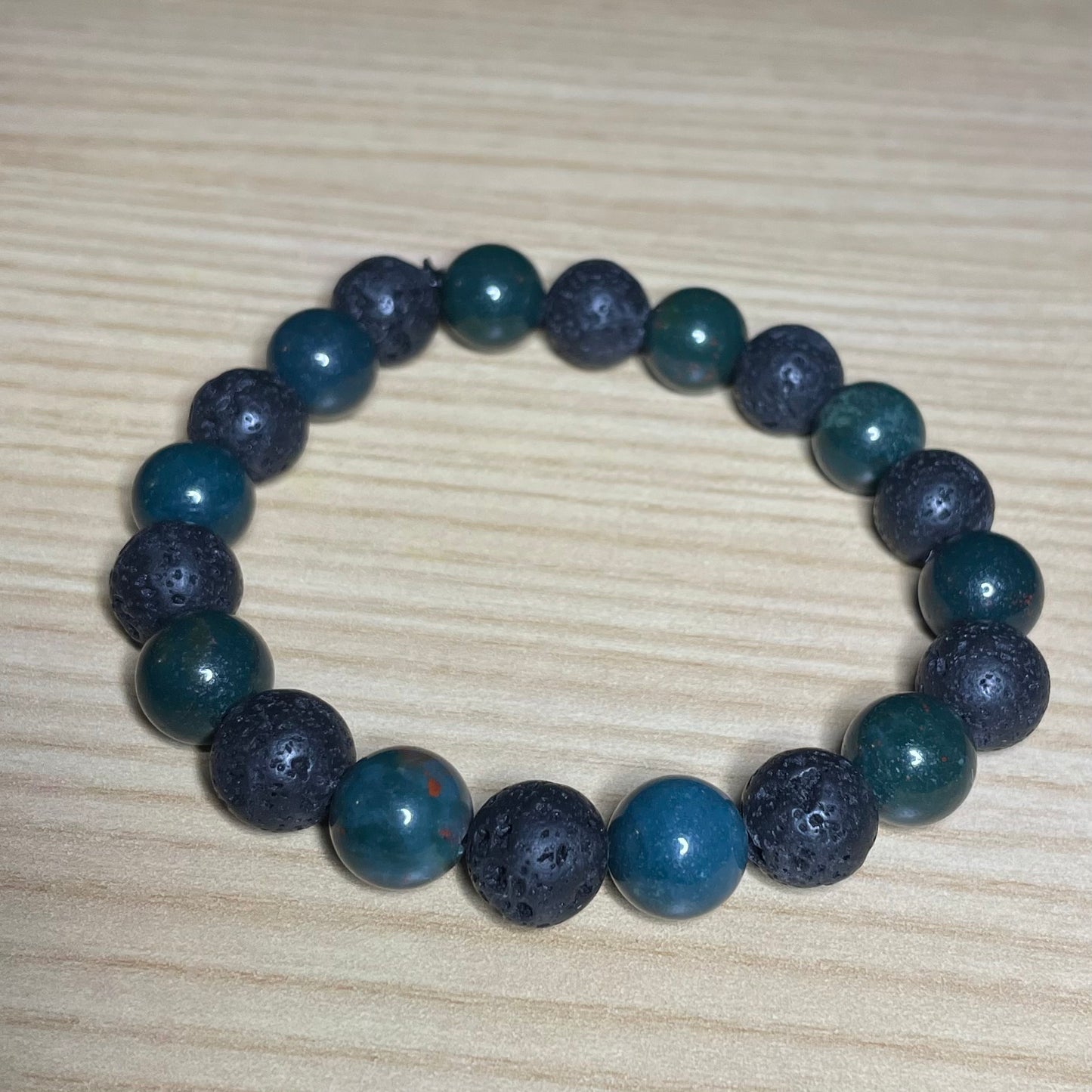 Bloodstone and Lava Stone 10mm
