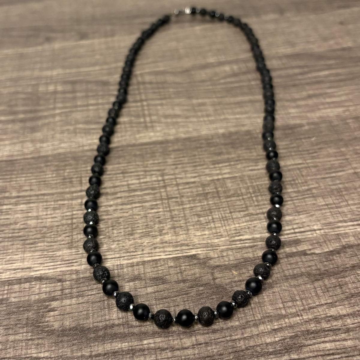 Lava Stone and Black Onyx 6mm