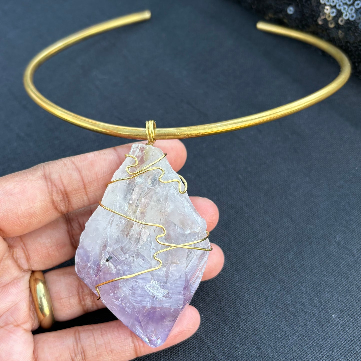 Amethyst Statement choker