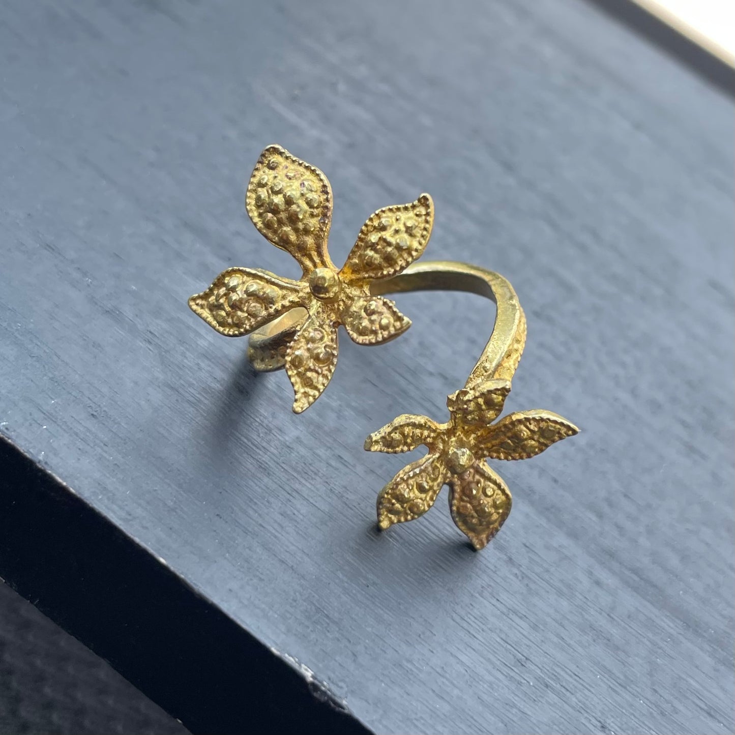 Floral brass adjustable
