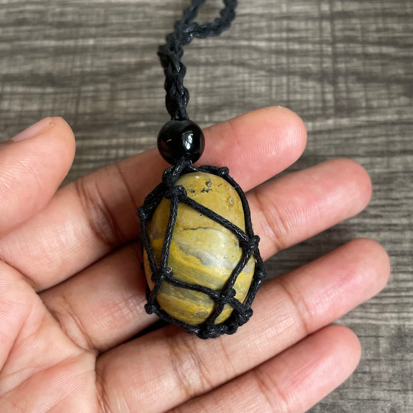 Bumblebee Jasper Rope necklace