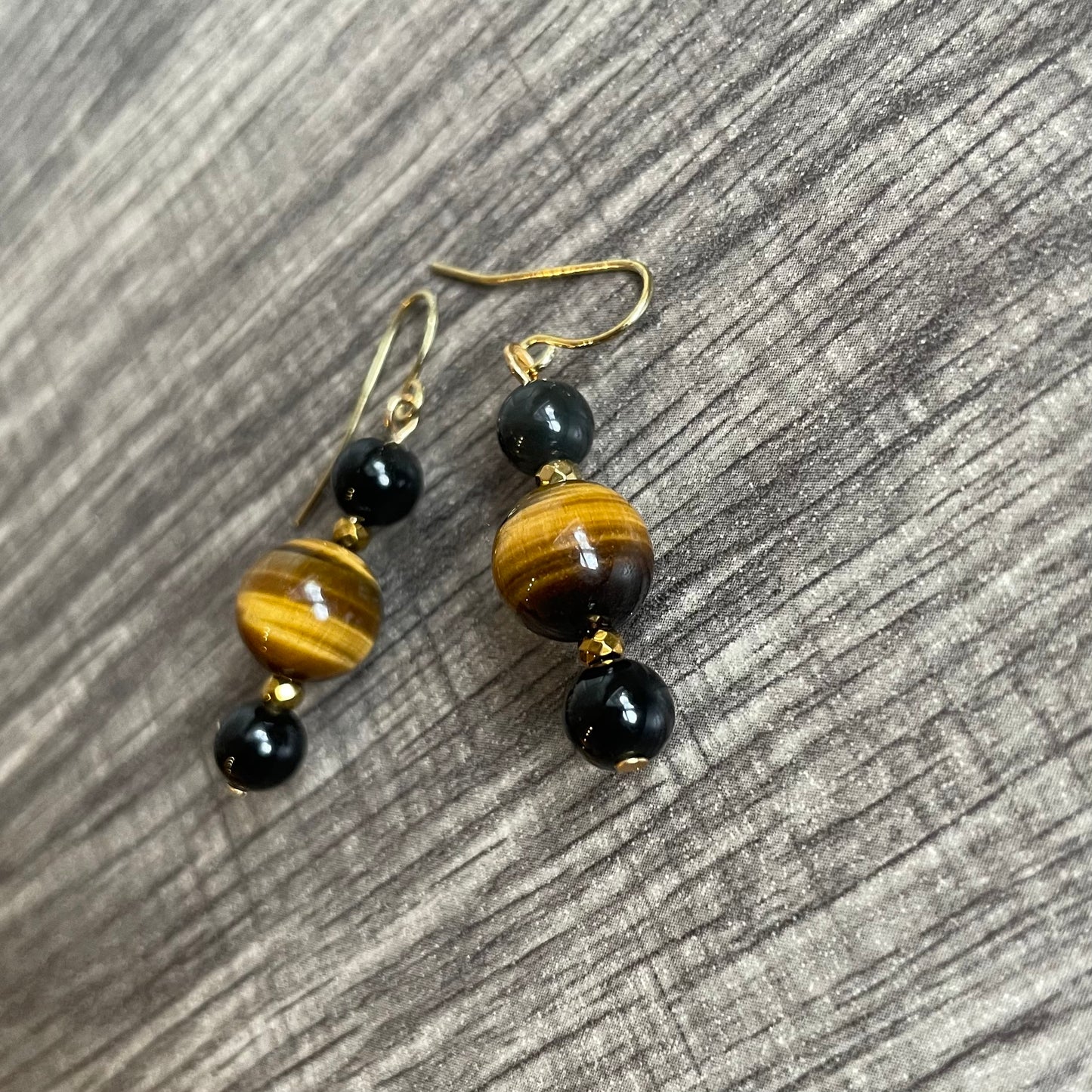 Tigers Eye and Obsidian drops
