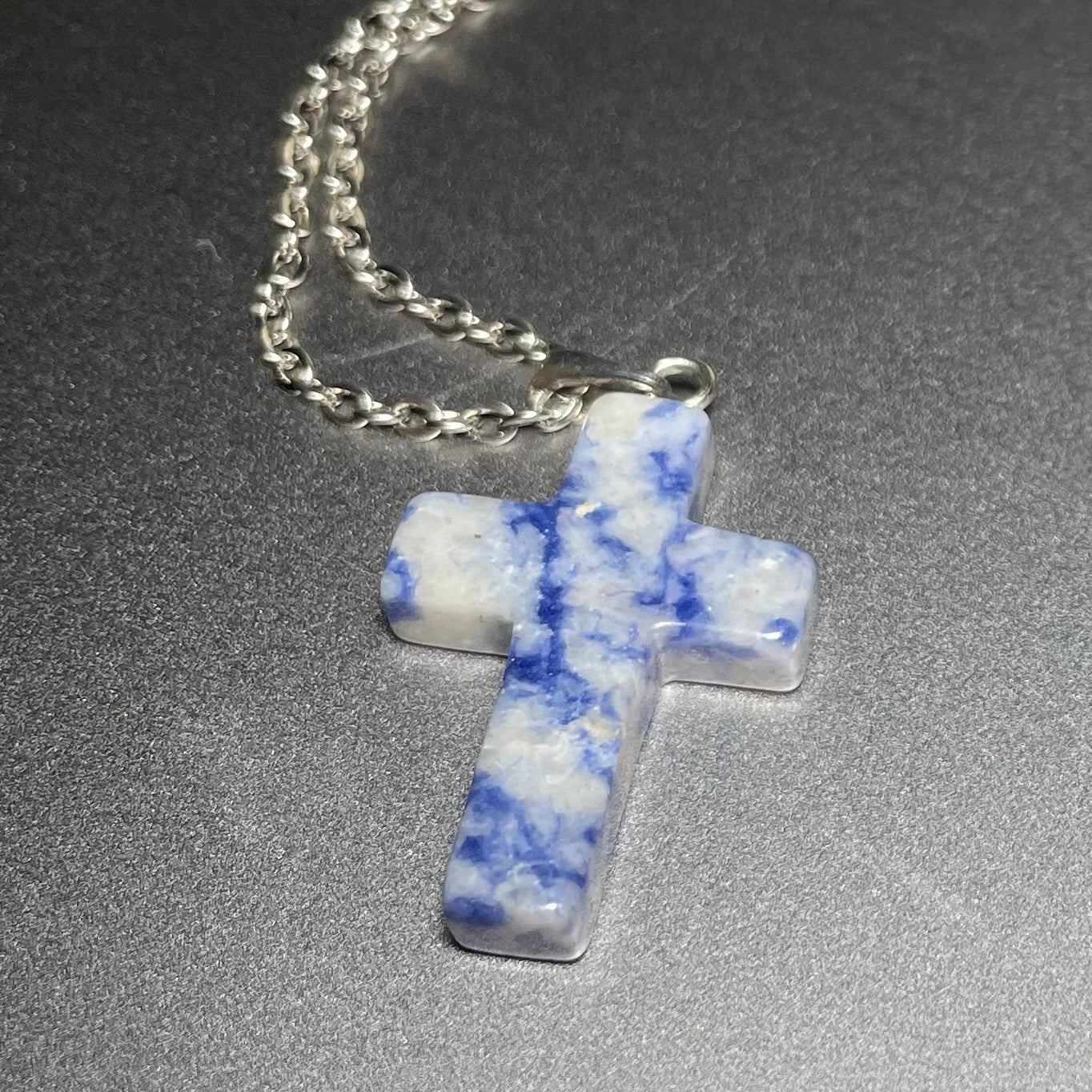 Blue Spotted Jasper Cross