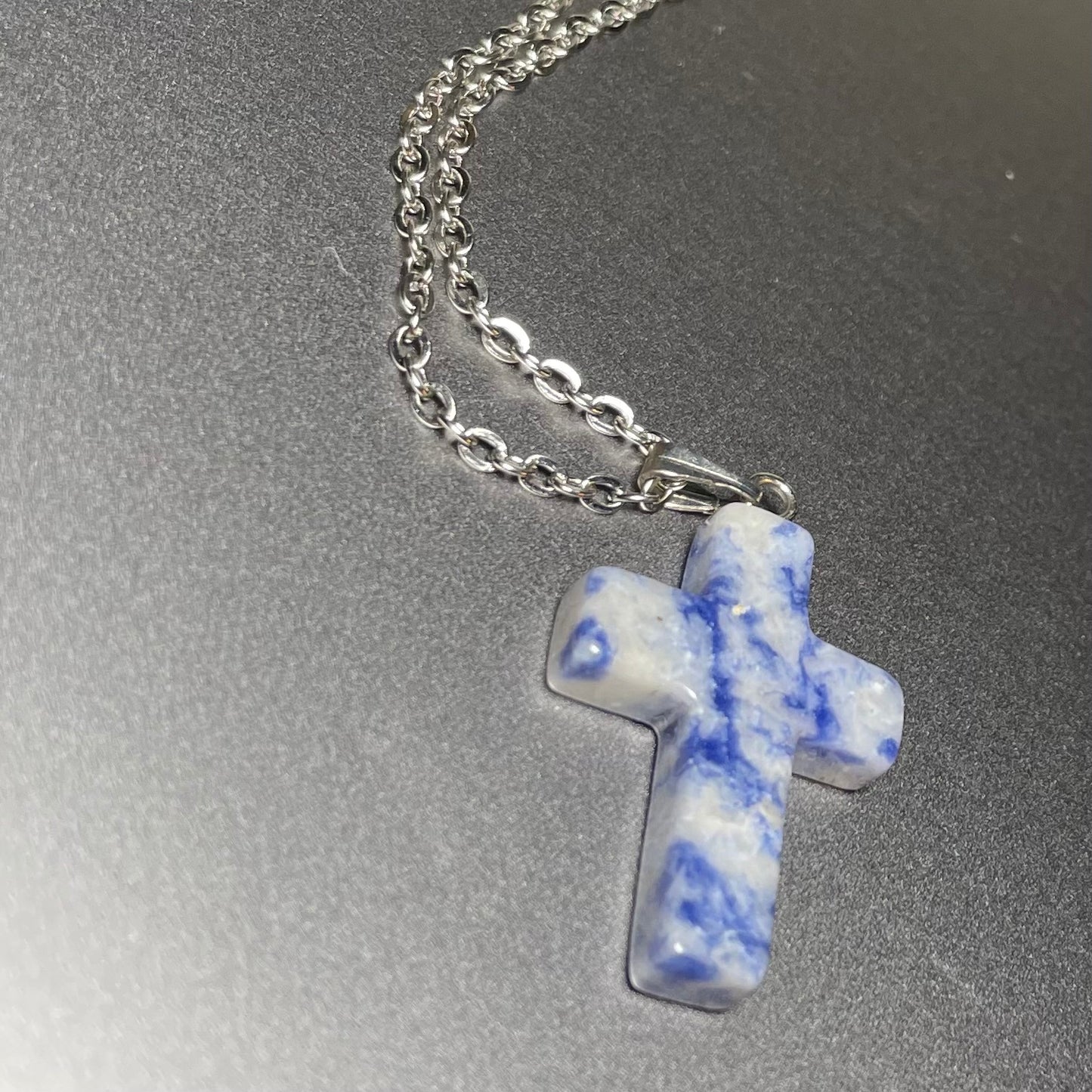 Blue Spotted Jasper Cross