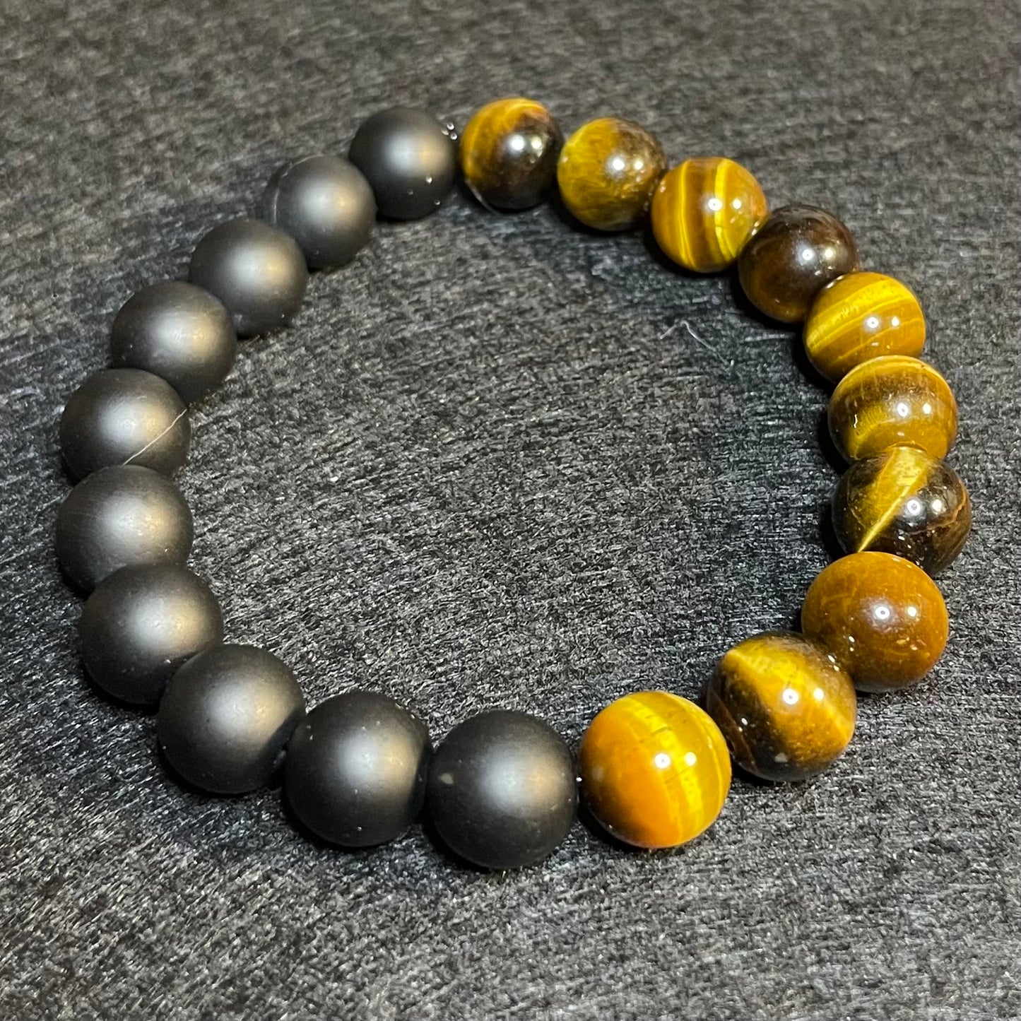 Yin Yang Tiger’s Eye and Black Onyx 10mm