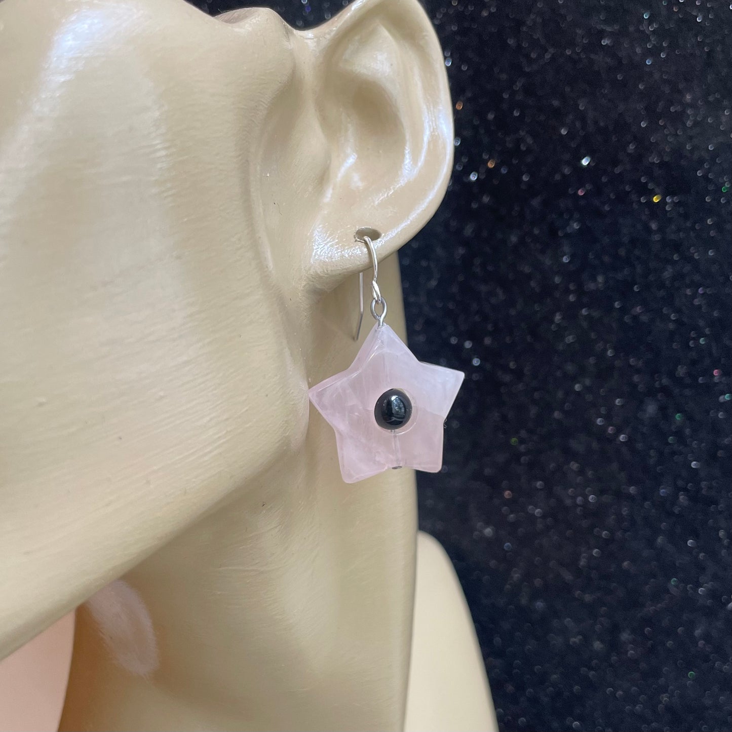 Rose Quartz Stars w/ Obsidian