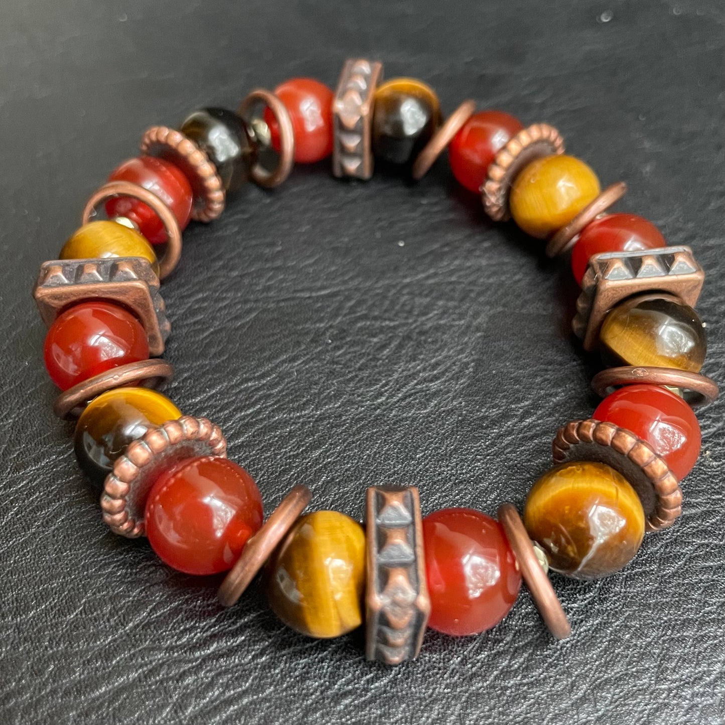 Carnelian and Tiger's Eye 10mm