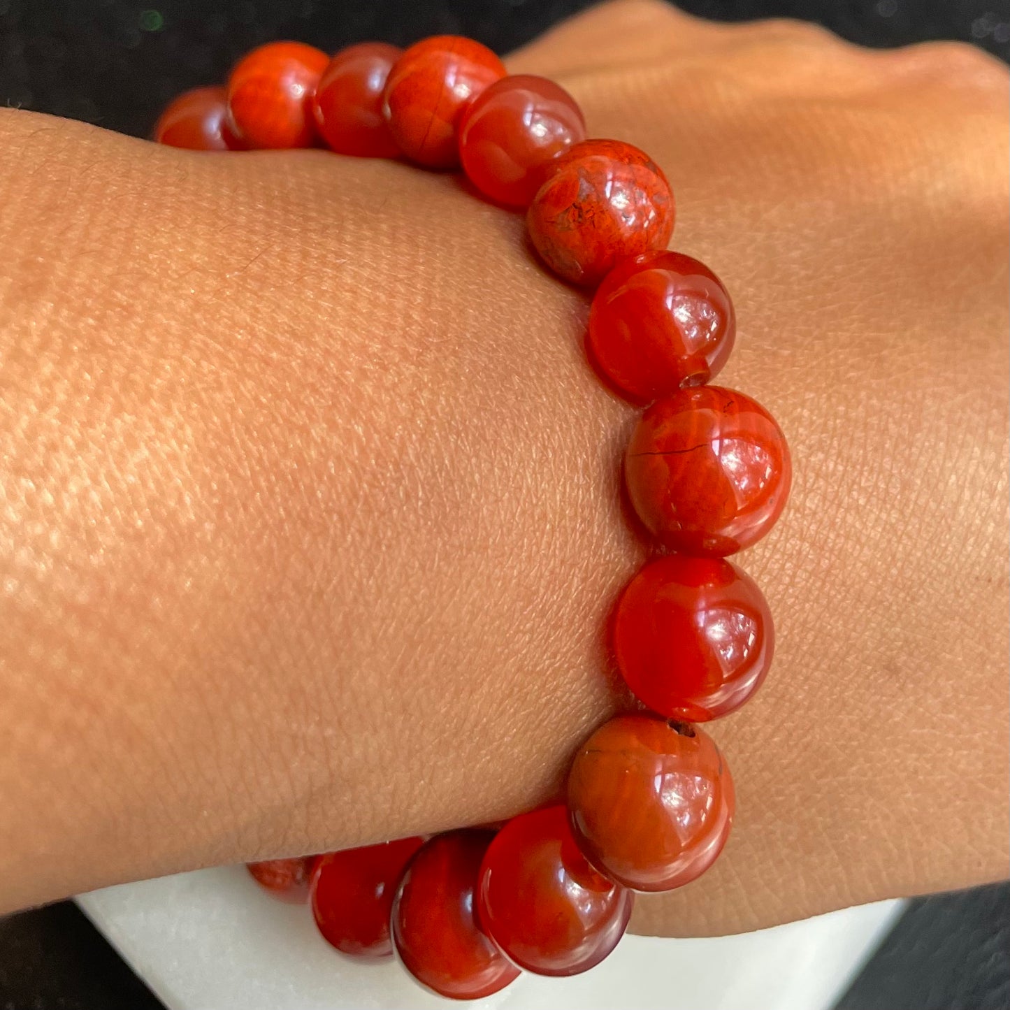 Red Jasper and Carnelian 10mm