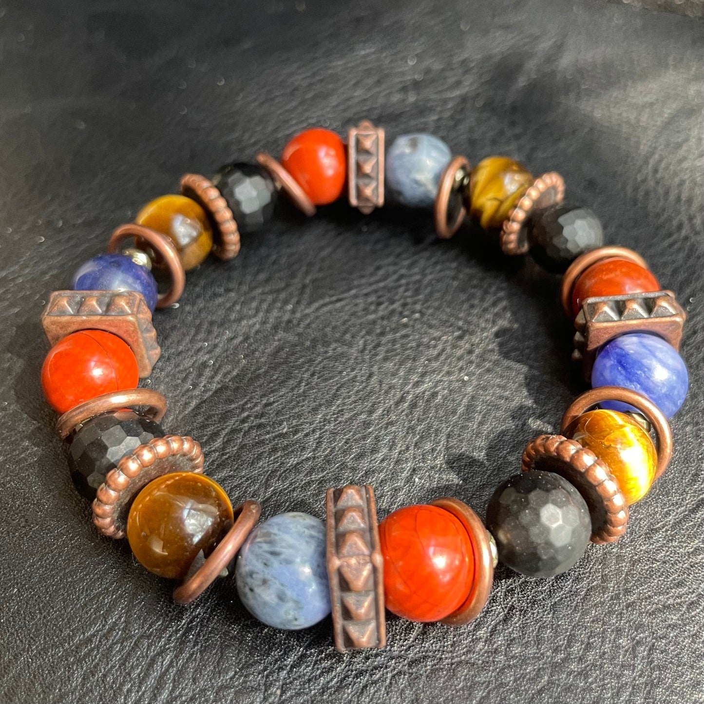 Sodalite, Tiger's Eye, Red Jasper, Black Onyx