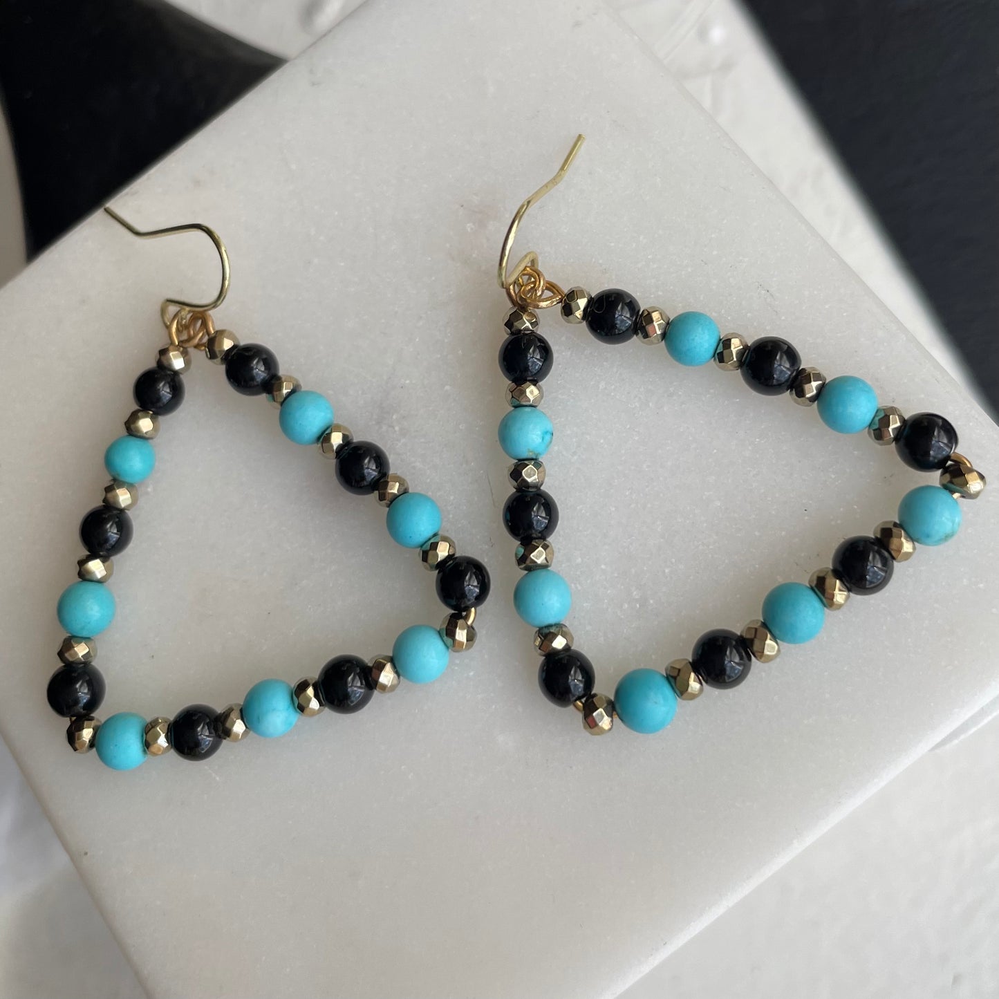 Turquoise/Howlite and Black Jasper