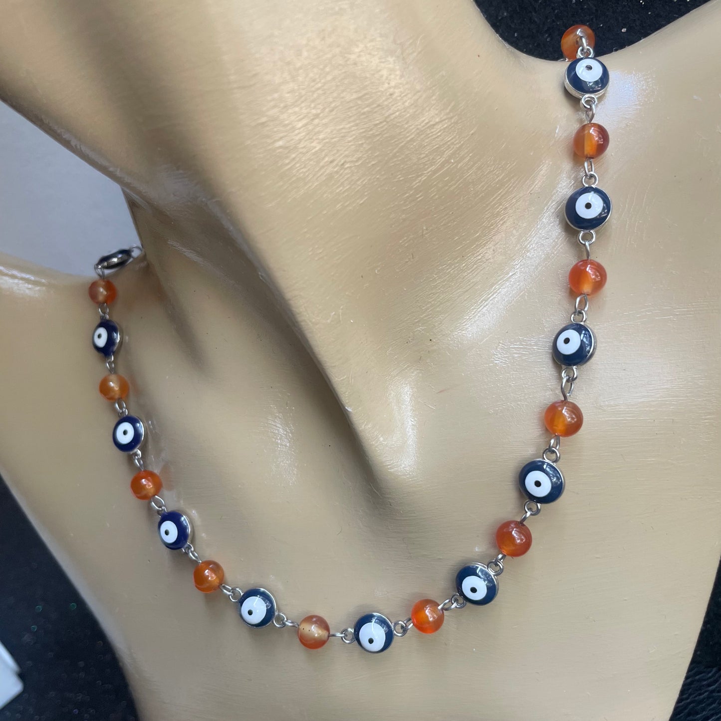 Evil Eye Carnelian necklace