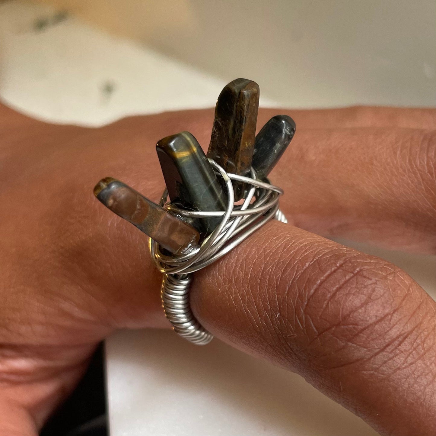 Tiger's Eye Warrior ring