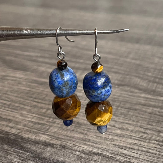 Lapis Lazuli and Tigers eye drops
