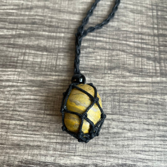 Bumblebee Jasper Rope necklace