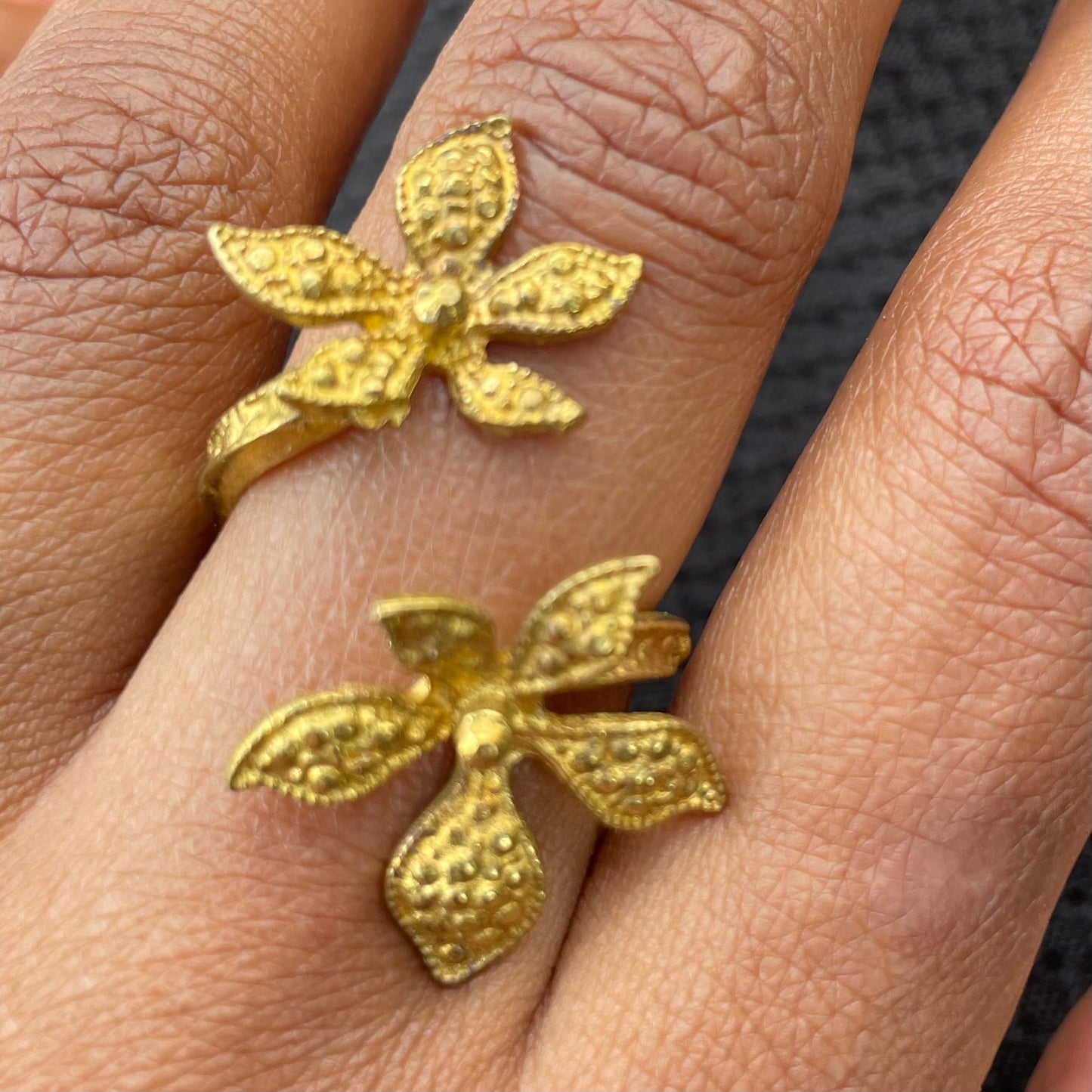 Floral brass adjustable