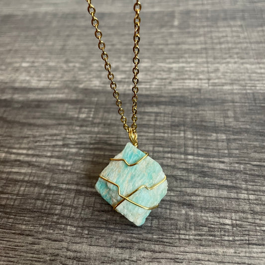 Amazonite wire wrap