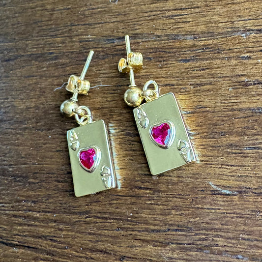 Ace Card Heart dangles
