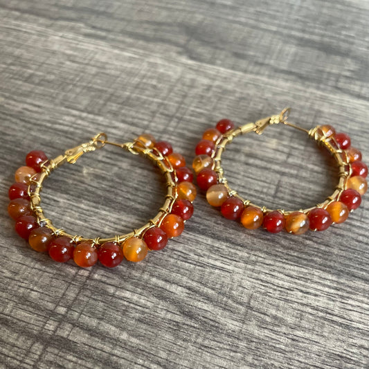 Carnelian Hoops