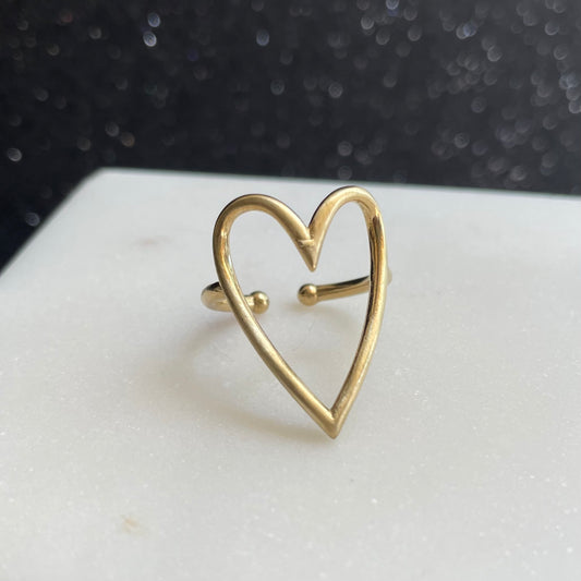 Heart ring- adjustable