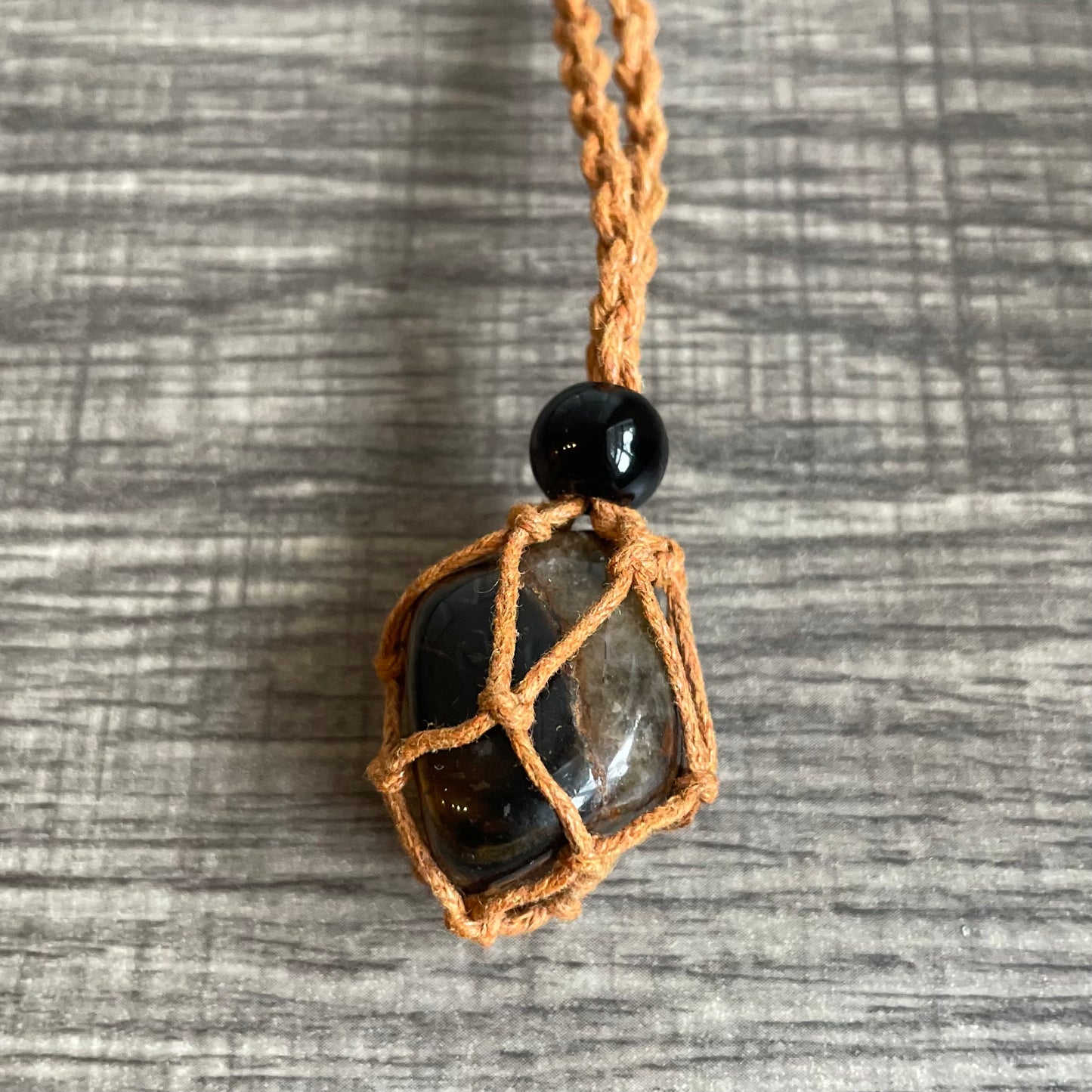 Tigers Eye (darker) Rope necklace