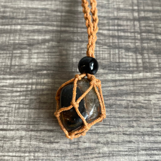 Tigers Eye (darker) Rope necklace