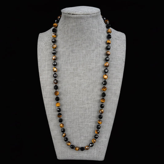 Tiger’s Eye + Black Agate 8mm