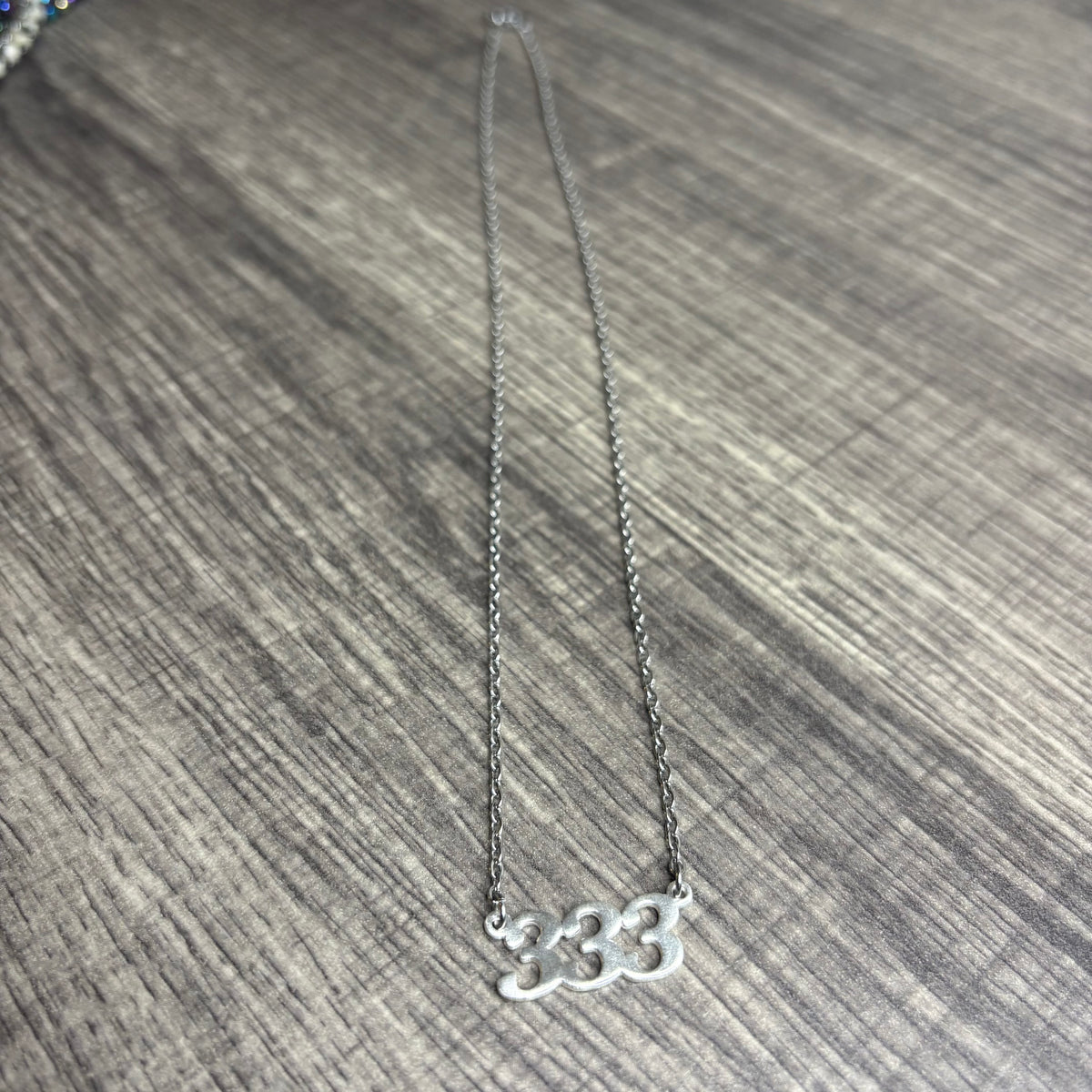 333 silver necklace