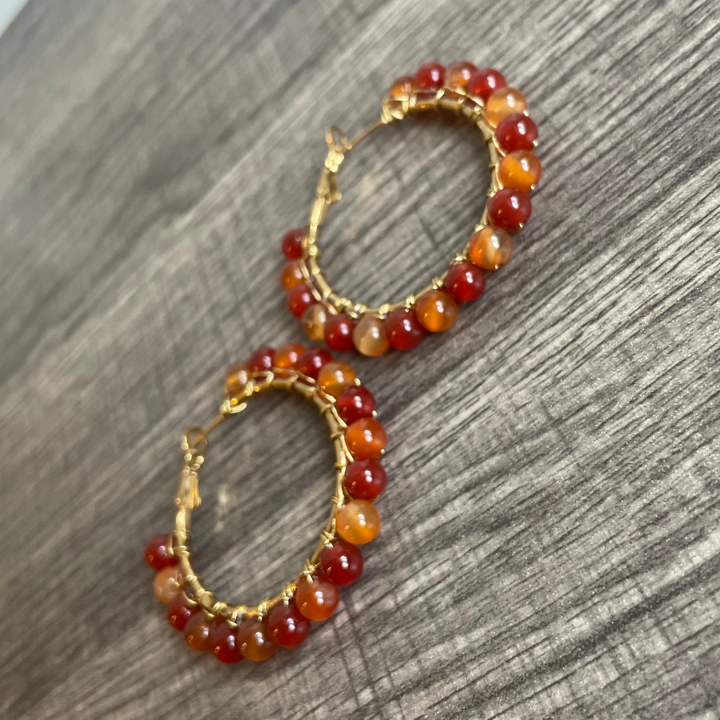 Carnelian Hoops