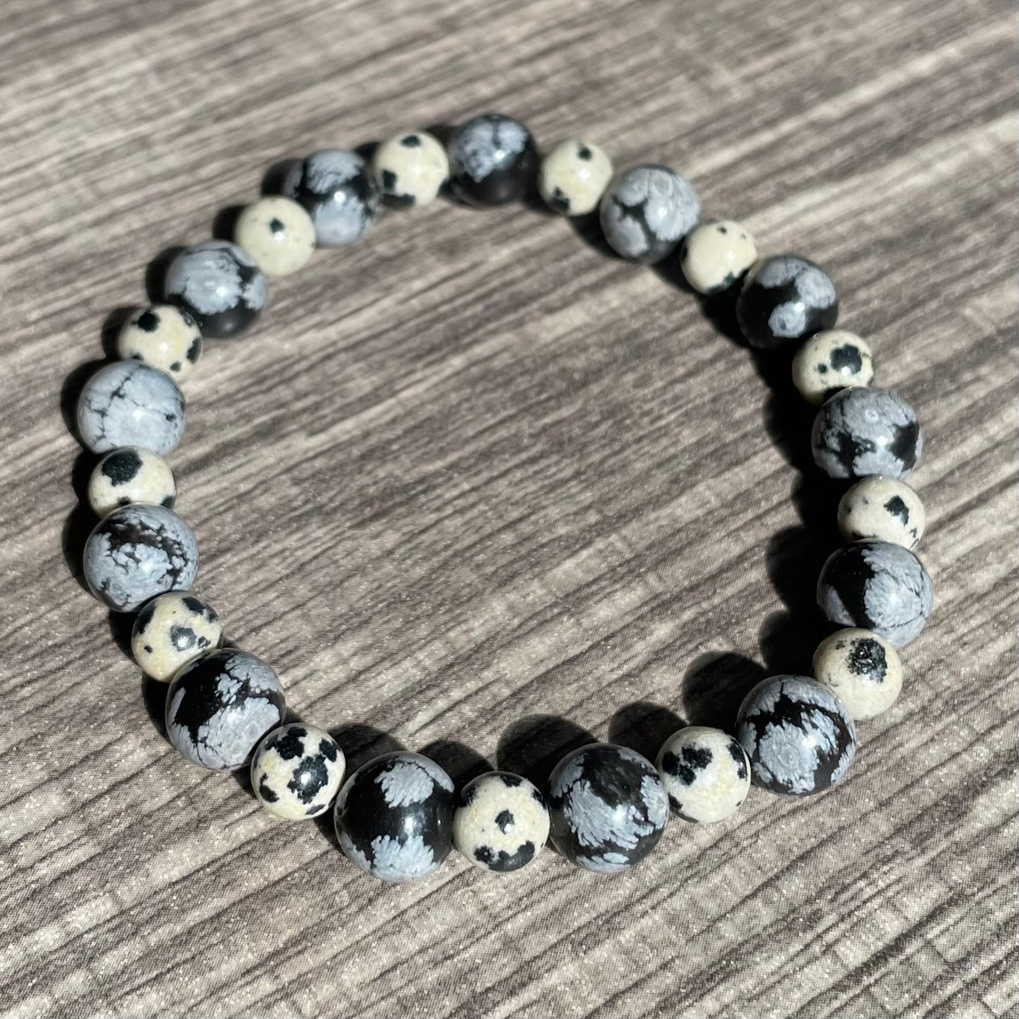 Snowflake Obsidian and Dalmatian Jasper
