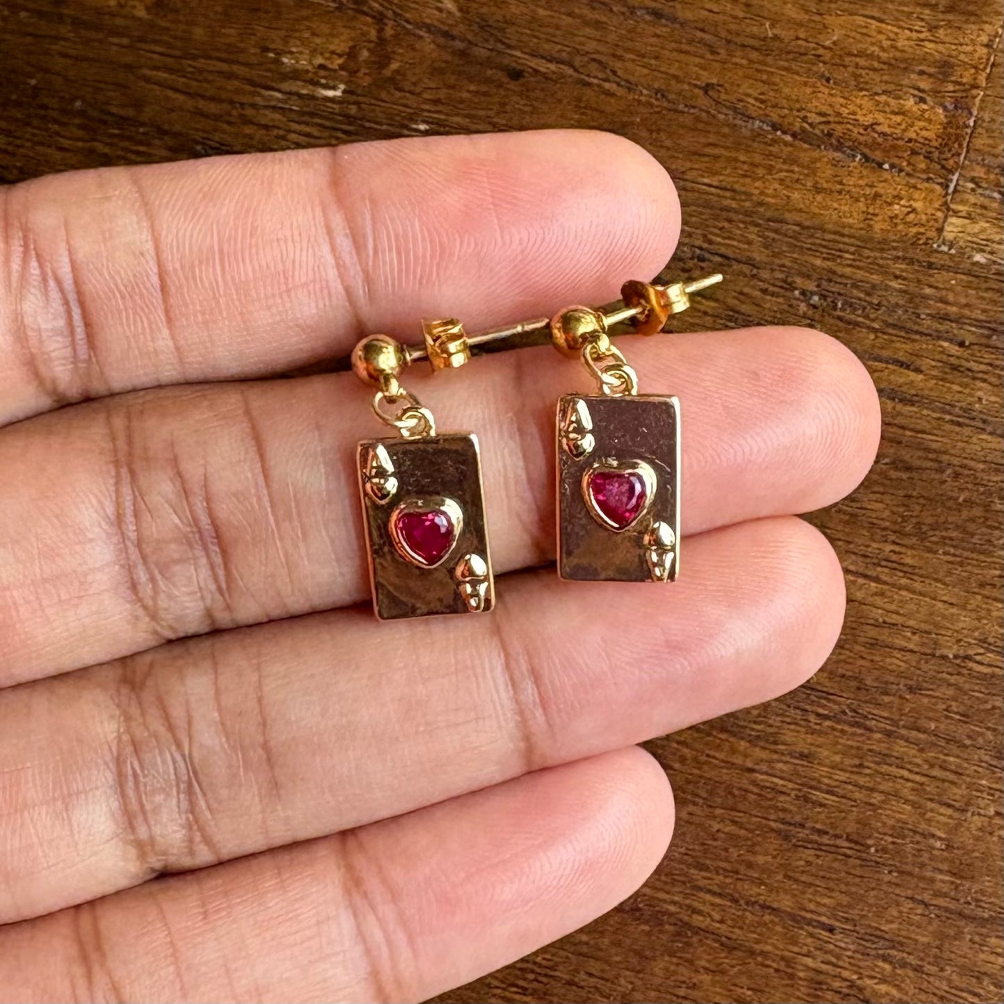 Ace Card Heart dangles
