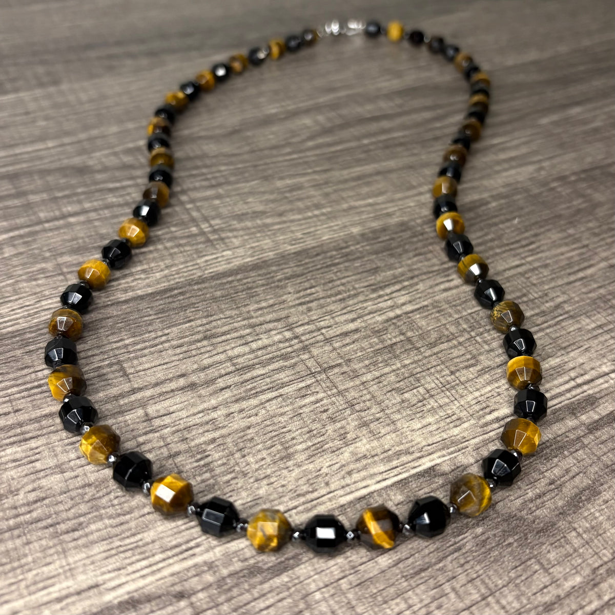 Tiger’s Eye + Black Agate 8mm